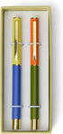 DesignWorks Ink Luxury Color Block Giftable Pens - Set of 2 - Cobalt + Army Green...
