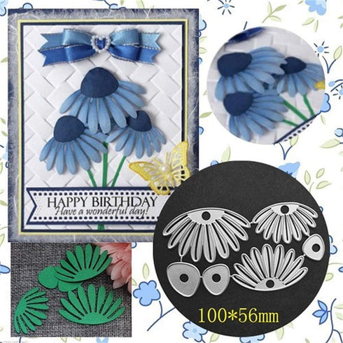 Daisy Flower Metal Cutting Dies Alinacrafts Scrapbooking Card Making Die Cuts Thanksgiving Christmas Craft Dies (#10)...