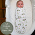 Baby Swaddles, 100% Organic Cotton Swaddles for Newborns Boys and Girls, 0-3 Months Baby Swaddle Sacks with Easy Change Zipper, Velcro Swaddle Neu...