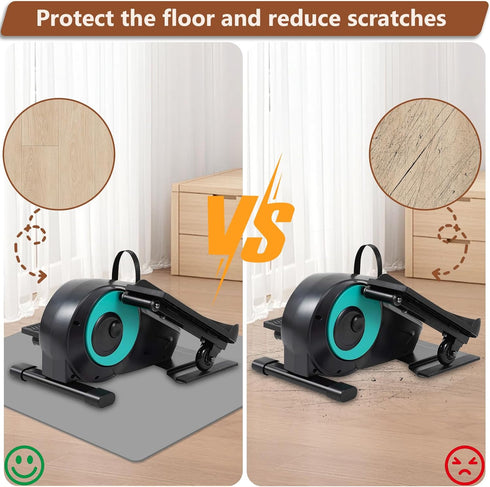 Non-Slip Mat for Ellipse Leg Exerciser Machine, 23×19in Leg Exerciser Mat for Under Desk Elliptical Pedal Exerciser, Elliptical Machine Accessorie...