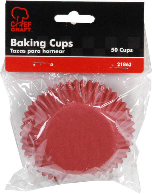 Chef Craft Classic Cupcake Liners, 50 Count, Dark Red...