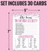 30 Who Knows The Birthday Girl Best Game Cards- for Child or Teen- Fun and Easy Game for Party or Sleepover- Girl Birthday Supplies, Activity, Dec...