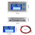 10-100V Battery Monitor LCD 12V 24V 36V 48V Digital Battery Capacity Voltmeter Tester Percentage Level Voltage Temperature Monitor Meter with Cabl...