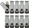 4GB Flash Drive 10 Pack, USB 2.0 Thumb Drives Bulk Swivel Memory Stick for Data Storage, Black...