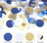 TecUnite Round Tissue Paper Table Confetti Dots for Wedding Birthday Party Decoration, 1.76 oz(Blue Gold Silver Confetti,2.5 cm)...