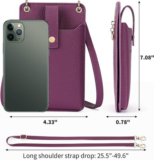 FALAN MULE Small Cell Phone Crossbody Bag Purse for Women, PU Leather Wallet Purse…...