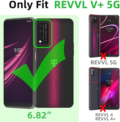 KuDiNi for Revvl v+ 5g Phone Case t-Mobile, Revvl V Plus 5G Case for Women Glitter Crystal Soft Clear Tpu Luxury Bling Protective Cover with Kicks...