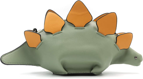 QiMing Dinosaur Shoulder Purses,PU Stegosaurus CrossBody Bag for Girl Women...