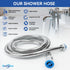 Stainless Steel Shower Head Hose,Shower Hose For Hand Held Shower Heads with Copper Core Brass Insert and Nut Replacement Shower Hose (96 In Chrom...