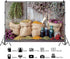 YongFoto 6x4ft Condiment Spice Backdrop Dried Herbs Flower Seasoning Food Cooking Material Wood Board Photography Background Cuisine Themed Party ...