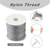 Cheriswelry 100M 0.8mm Nylon Beading Cord Gray Chinese Knotting Rattail Macrame Thread String Roll for Jewelry Making Kumihimo Wrapping Supplies D...