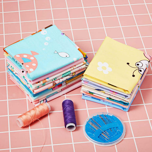 30 Pieces Animals Fat Quarters Cotton Fabric Bundles Cute Pattern Fabric Squares 10 x 10 Inch Squirrel Elk Bear Sewing Scrap for Quilting Patchwor...