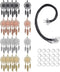 LANBEIDE 60Pieces Cabochons Jewelry Making Kits-20Pcs Dreamcatcher Bezel Pendant Trays with 20Pcs Glass Cabochons 14mm and 20Pcs Black Waxed Neckl...