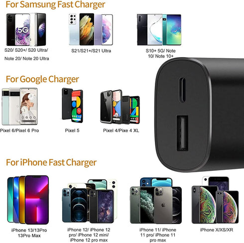 USB C Charger Fast Charger 25W Super Fast Charging Block Compatible Samsung Galaxy S23 S22+ S22 Ultra S21+ S21 Ultra 5G S9 S8 Plus S10 S10e S20 FE...