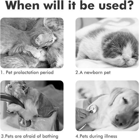 Foaming Soap Cat Bath Brush, Shampoo Foaming Dispenser With Soft Silicone Bristles, Adjustable Pet Clean & Massage Brush for Cats Kitten Grooming ...