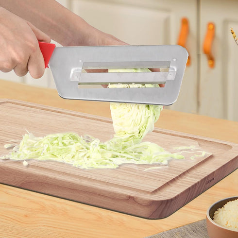 Cabbage Chopper Shredder, 2 Pack Cabbage Cutter Knife Kitchen Slicer Sauerkraut Cutter Coleslaw Grater, Sharp Stainless Steel Blades, Black & Red ...