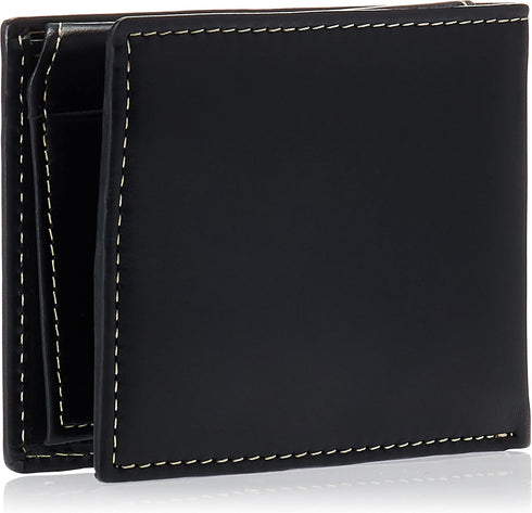 Timberland mens Leather Wallet With Attached Flip Pocket, Black (Cloudy), One Size...