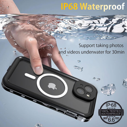Compatible with iPhone 15 Plus Case Waterproof,Anti-Scratch, Full-Body Shockproof,Dustproof, Anti-Stain,Camera Lens Protector Phone Case with Buil...