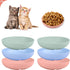 6-Pieces Whisker Fatigue Cat Bowl - 5.5 Inch Shallow Cat Food Dish Wide Cat Wet Feeding Bowls, PET Plate for Kittens and Short Legged Cat, Wheat S...