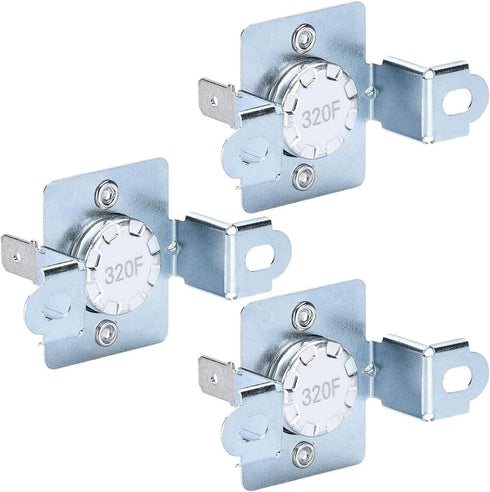 Romalon Thermal Cut Off Fuse DC96-00887A Compatible with Samsung Dryer Assembly Bracket Thermostat Replacement Part DC96-00887C 2074129 AP5966894 - Pack of 3