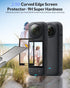 JZW-Shop Silicone Desktop Mount with Screen Protector for Insta 360 X4, Non-Slip Insta 360 X4 Stand Base, Tempered Glass Screen Protector for Inst...