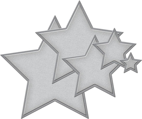Spellbinders S4-092 Nestabilities Stars Five Etched/Wafer Thin Dies...