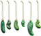 DEMDACO Pickle Festive Green 4 x 2 Glass Christmas Decorative Hanging Ornaments Game...