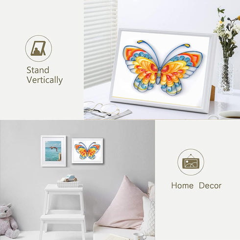 Uniquilling Quilling Paper Quilling Kit for Adults Beginner, 8 * 10-inch Blue Butterfly, Exquisite DIY Paper Filigree Painting Kits Quilling Tools...