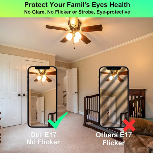 LED Microwave Light Bulb Over Stove Appliance 8206232A 40W Incandescent Equivalent, E17 LED Bulb Dimmable for Refrigerator, Range Hood, 3W 380LM W...