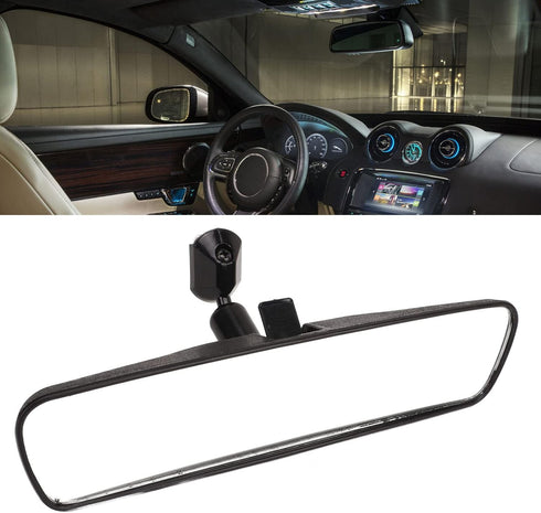 Rearview Mirror Rearview Mirror Abs Glass Black 10In Car Rearview Mirror 360 Degree Adjustable Anti Glare Interior Rear View Mirror Universal For ...