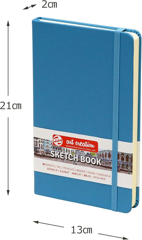 Talens Japan T9314-212M 441815 Art Creation Sketchbook, Drawing Notebook, 5.1 x 8.3 inches (13 x 21 cm), Lake Blue...