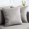 lalaLOOM Velvet Throw Pillow Covers, Set of 2, 18x18 Decorative Square Pillows Home Decor, Soft Accent Cases, Silky Machine Washable Pillowcases f...