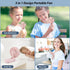 Mini Fan Handheld, Handheld/Neck/Desk 3 in 1 Rechargeable Small Portable Fan for Travel, 2400mAh Battery Operated Fan with LED Display, 180° Folda...