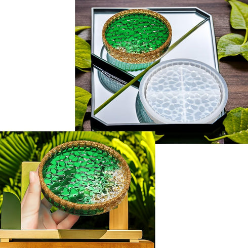 DIY Resin Tray Mold, Rectangular Mold, Jewelry Dish Box and Candle Holder Epoxy Resin Mold for Resin Craft Making, Perfect for Fruit Snack Tray an...