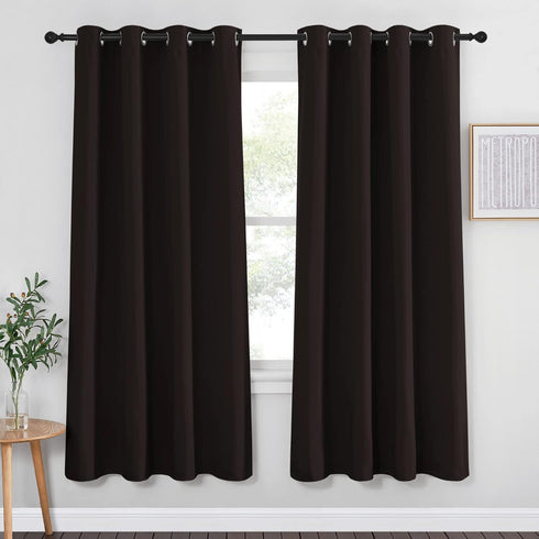 NICETOWN Bedroom Blackout Curtain and Drape - Energy Smart Thermal Insulated Solid Grommet Blackout Drapery for Living Room (1 Panel, 52-inch x 72...