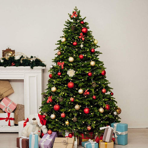 65.6Ft Christmas Tree Beads Garland Clearance, Fishing Line Artificial Pearls Beads String Roll Chain Faux Pearl Beaded Trims for Christmas Tree D...
