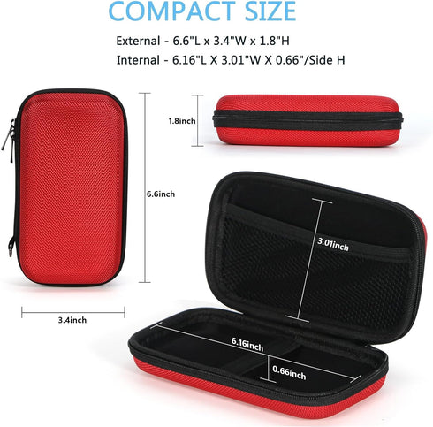 Hard Protective Travel Case, GLCON Electronic Organizer for Anker/Jackery/RAVPower Power Bank, Shockproof EVA Carrying Case for Cell Phones, Trave...
