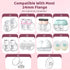 Flange Sizing Kit with 10PCS Flange Inserts 13/15/17/19/21mm, Nipple Measurement Tool Ruler, Cleaning Brush, Silicone Flange Insert Kit for 24mm M...