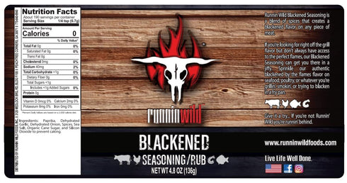 Premium Blackening Seasoning | No Artificial Flavors, No MSG added | Gourmet Blackened Cajun Spice for Chicken, Salmon, and Fish | Runnin’ Wild Fo...