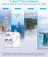 US to UK Ireland Travel Plug Adapter, Type G Power Plug Adapter with 3 Outlets 3 USB Ports(2 USB C), European Travel Plug Adapter for USA to Engla...
