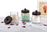 SheeChung 4 Pack Apothecary Jars with Lids, Bathroom Organizers and Storage, Qtip Holders Set, Bathroom Decor, Small Mason Jars for Q-tips, Cotton...