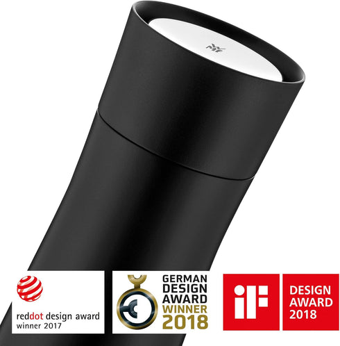 WMF Insulated Thermos Flask, 0.35 L, Height 22 cm/Diameter: 7.4 cm, Automatic Closure, 360° Drink Opening, Black...