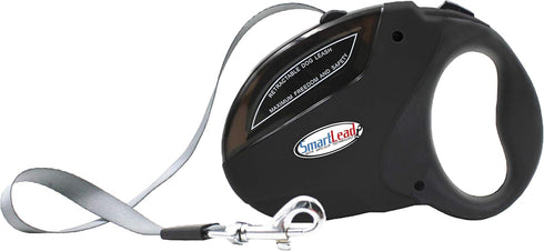 SmartLead Retractable, Reflective, Heavy-Duty 16-Foot Nylon Dog Leash, Tangle Free, Anti-Slip Brake Technology, Easy Grip Handle, Good for Dogs up...