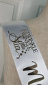 Twinkle Little Star Baby Shower Sash Banner for Mommy to Be White & Gold with Rhinestone Pin...