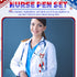6 Pcs Nurse Pen Set Include 4th of July Gnome Retractable Nurse Badge Reel Highlighter Permanent Marker Retractable Ball Pen LED Flashlight Keycha...