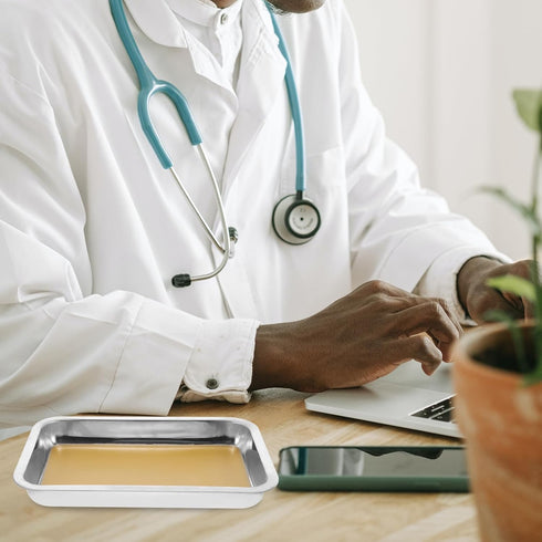 Hemoton Stainless Steel Dissection Tray,Anatomy Tray,Stainless Steel Wax Tray,Wax Dissecting Tray,Metal Wax Tray,Lab Dissecting Pan Dissection Pla...