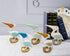 Resin Pelican Gold Bird on A Stone with Glass Wings Statue Figurines (5.7"X4.1"X 2.4") for Gifts Home Bathroom Living Room Garden Desk Decor...