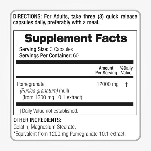 Lab | pomegranate | pomegranate extract capsules | 180 capsules | 12000 mg | pomegranate extract | pomegranate capsules | pomegranate supplement |...
