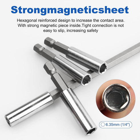 Rocaris 10 Pack Magnetic Extension Socket Drill Bit Holder 1/4" Hex Power Tools...