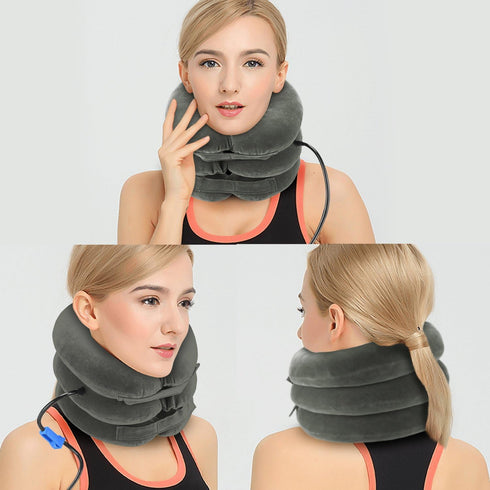 Cervical Neck Traction Device Inflatable Neck Stretcher, Easy to Use for Chronic Neck and Shoulder Pain Relief Traction Spine Alignment, Neck Cerv...